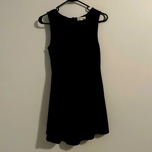 Blackish gray dress with cutouts at neckline